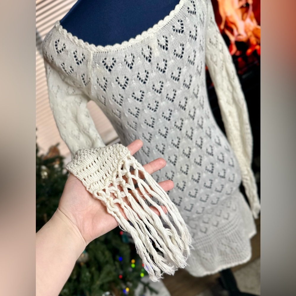 EUC Spell & the Gypsy Collective White Leila off the Shoulder Mini Dress - Picture 14 of 17